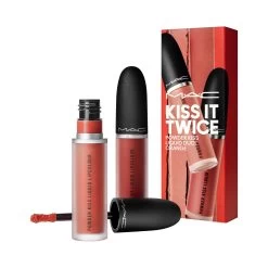 MAC Kiss It Twice Powder Kiss Liquid Duo Estuche Labiales Anaranjados -Maquillaje De Lujo 773602682959 1 23a0