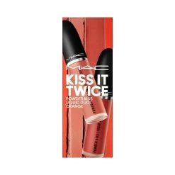 MAC Kiss It Twice Powder Kiss Liquid Duo Estuche Labiales Anaranjados -Maquillaje De Lujo 773602682959 8 cef9