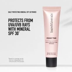 Bareminerals Prime Time Daily Protecting Primer Mineral SPF 30 -Maquillaje De Lujo prime time daily protecting primer mineral spf 30 3 4594